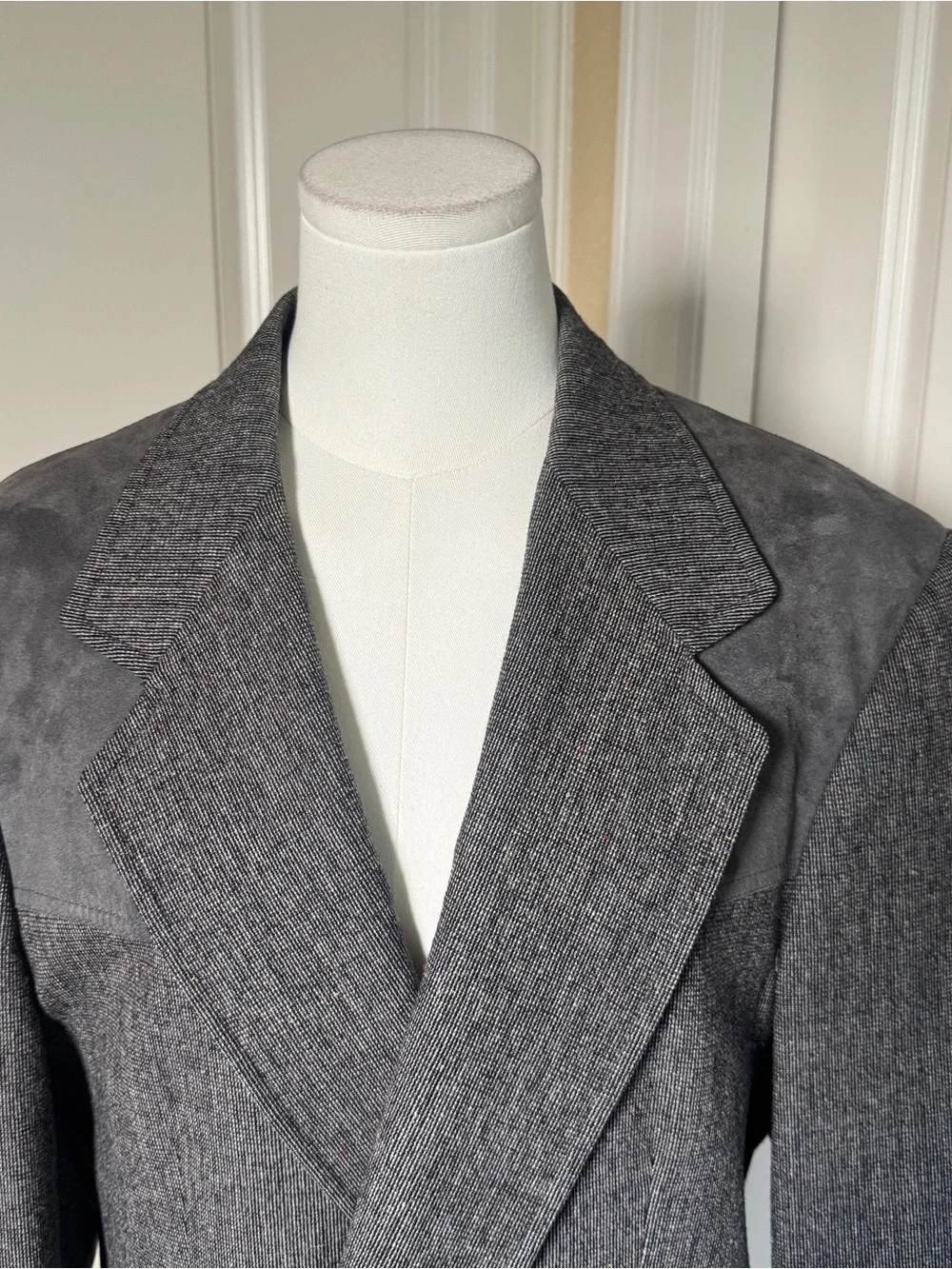 Vintage Pendleton Wool Western Blazer Sport Coat USA Gray Flecked 42